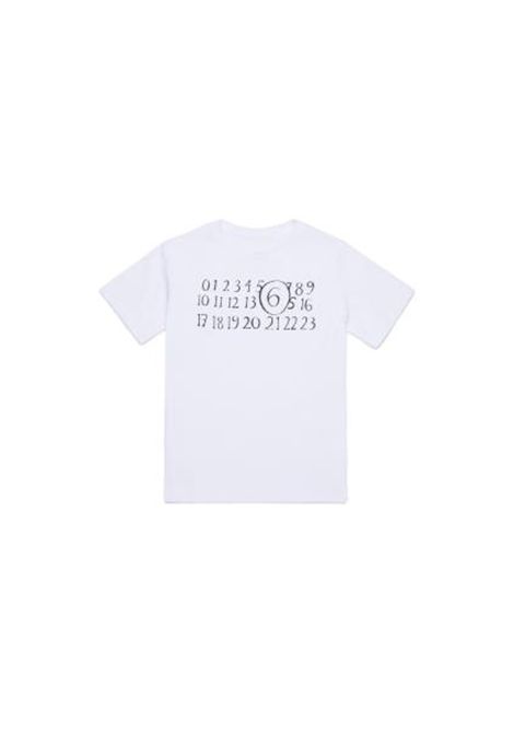 T-shirt con logo MM6 KIDS MAISON MARGIELA | M61020 MM02YM6100